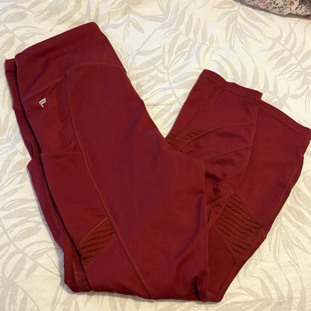 Fabletics Burgundy Leggings